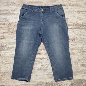 Lane Bryant Capri Jeans Size 20 Blue Denim